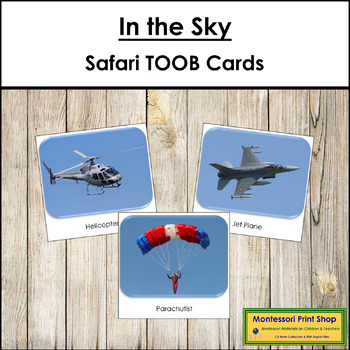Montessori In the Sky 3-Part Cards with Miniatures 