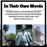Figurative Language & Critical Thinking:  Lincoln,  Washin