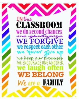 Preview of In This Classroom We  - {Poster, Motivation, Class Decoration}