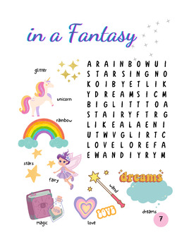 Preview of In a Fantasy - Word Search