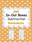 In and Out Boxes - Subtraction Worksheets