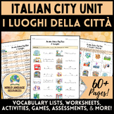 In città: Italian City Unit - Places Vocabulary Activities