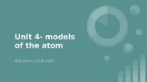 In class notes models of the atom
