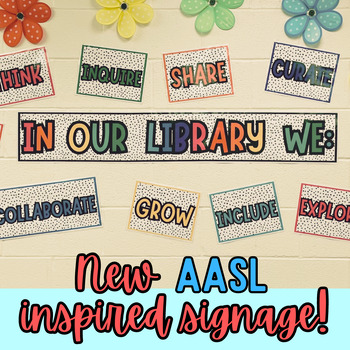 Preview of In our Library We... AASL Standards Framework Wall Decor, Posters, Signs