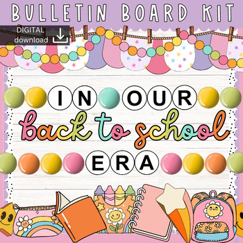 Preview of In our back to school era - August Bulletin Board Kit - Friendship bracelets