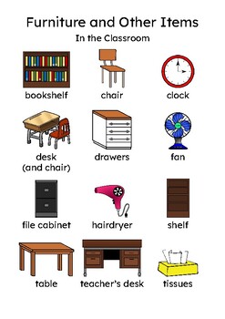 School Supplies Vocabulary Mini-Book | Classroom Vocabulary Picture  Dictionary