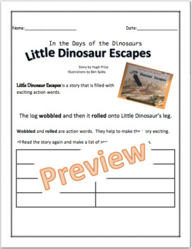 Preview of In the Days of the Dinosaurs: Little Dinosaur Escapes