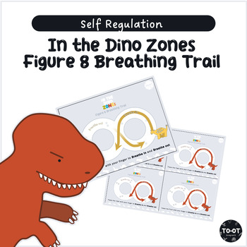 Preview of In the Dino Zones Figure 8 Breathing Trail | Self Regulation, Zones Activities