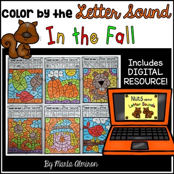 Preview of In the FALL Color by the LETTER SOUND {Includes Digital Resource}