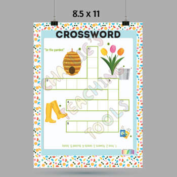 In the Garden Crossword by Charlie s Bookstore TpT
