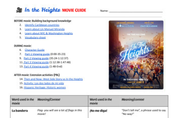 Preview of In the Heights: Movie guide and Activity packet