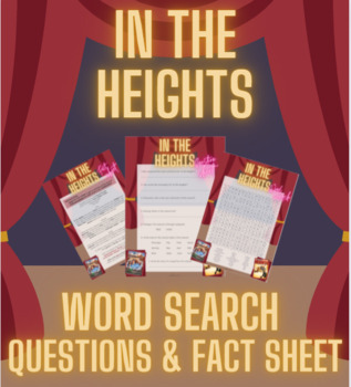 Preview of In the Heights Musical - Word Search with Fact Sheet & Questions
