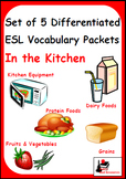 In the Kitchen - Bundle of 5 Differentiated Vocabulary Pac
