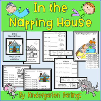 Preview of Napping House Literacy and Math No Prep Activities and Emergent Readers