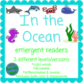 In the Ocean emergent readers 3 different levels sight wor