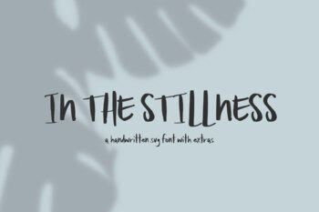 Preview of In the Stillness Handwritten Font with Cute Extras