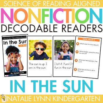 Preview of In the Sun Summer Differentiated Nonfiction Decodable Reader Science of Reading