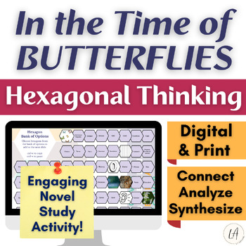 Preview of In the Time of Butterflies by Julia Alvarez Hexagonal Thinking Activity