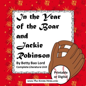 Preview of In the Year of the Boar and Jackie Robinson Novel Study Unit Literature Guide