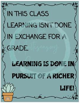 Preview of In this Classroom... BOHO classroom poster