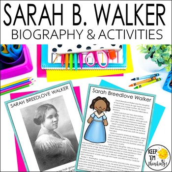 Preview of Sarah Breedlove Walker Biography, Reader Response Black History Month Activities
