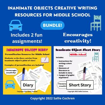 Preview of Inanimate Objects Creative Writing Resources for Middle School (Bundle)
