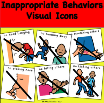 Preview of Inappropiate Behaviors Visual Icons