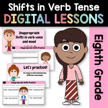 Preview of Inappropriate Shifts Verb Tense Mood 8th Grade Google Slides | Grammar Skills