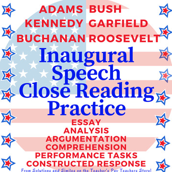 Preview of Close Reading BUNDLE! Inaugural Speech Non-Fiction Analysis