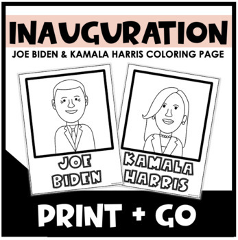 Preview of Inauguration Day 2021 | Joe Biden and Kamala Harris Coloring Pages