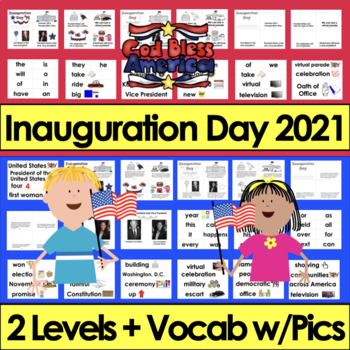Preview of Inauguration Day 2021 Mini Books Differentiated for Kindergarten and First Grade