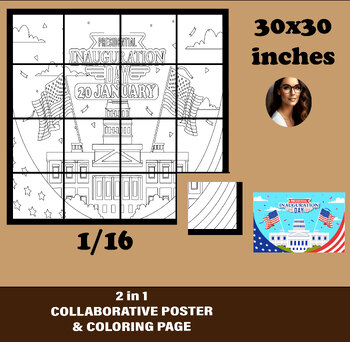 Preview of Inauguration Day Activities Bulletin Board Coloring Pages Craft Poster POP ART