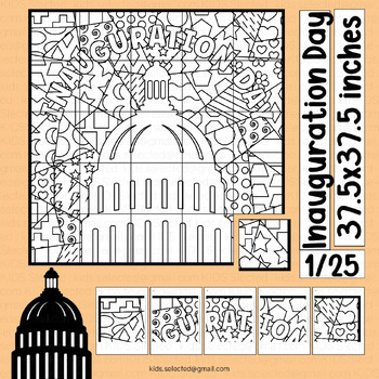 Preview of Inauguration Day Activities Bulletin Board Joe Biden Coloring Pages Craft Poster