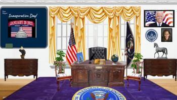 Preview of Inauguration Day Bitmoji Virtual Classroom/Presidential Inauguration