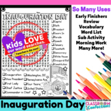 Inauguration Day: Word Search : Early Finishers : Morning 