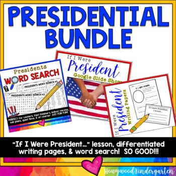 Preview of Presidents Day Presidential Bundle | AMAZING Lesson, Writing Papers, etc