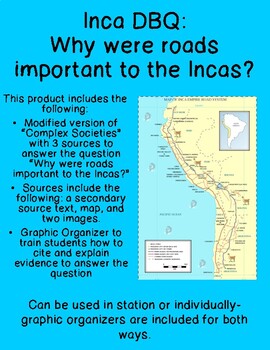 Preview of Inca DBQ: Why were roads important to the Incas?