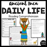 Inca Daily Life Informational Reading Comprehension Worksh
