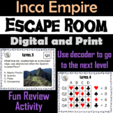 Inca Empire Activity Escape Room (Civilizations of Mesoame