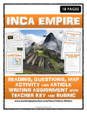 Inca Empire - Reading, Questions, Map Activity, Article Wr