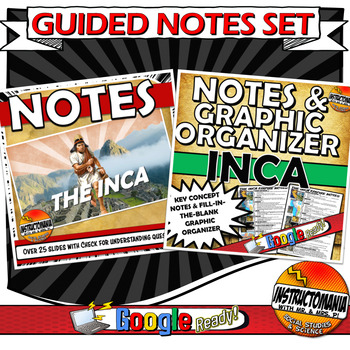 Preview of Inca Guided Notes PowerPoint Presentation & Graphic Organizer Incan