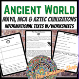 Inca, Maya & Aztec Informational Texts W/ Comprehension Wo