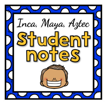 Preview of Inca, Maya, Aztec Student Notes