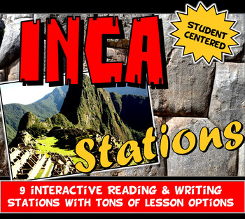 Preview of Inca Reading Stations Activity Graphic Organizer & Worksheet Print & Digital