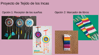 Preview of Incan weaving art project- Spanish Instructions!