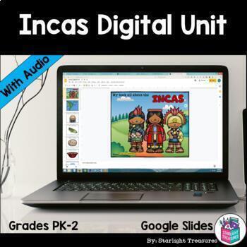 Preview of Incas Digital Unit for Early Readers, Google Slides with Audio