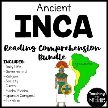 Preview of Incas Informational Text Reading Comprehension Worksheet Bundle Mesoamerica Peru
