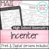 Incenter Worksheet - Maze Activity