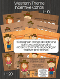 Western Theme Incentive Cards