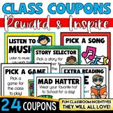 Class Incentive Reward Coupons for Student Motivation & Be